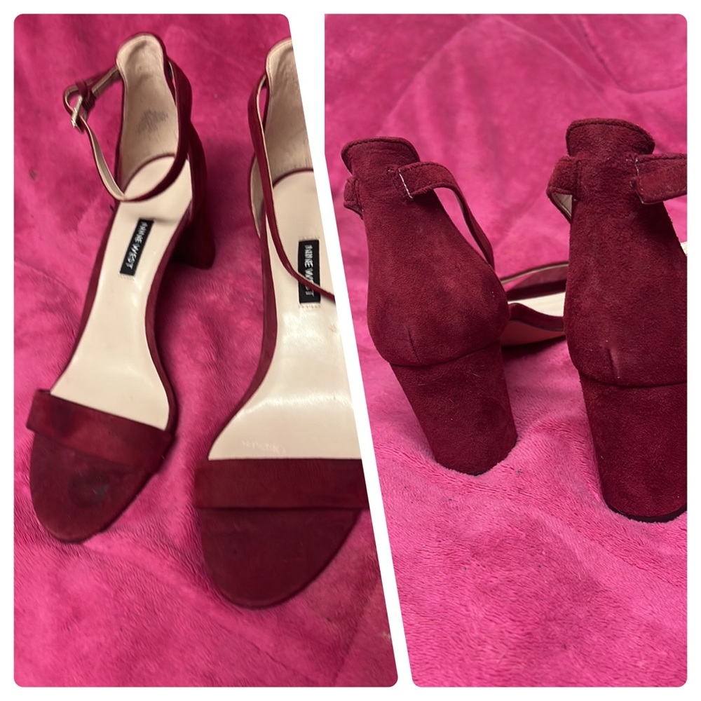 Nine west heels sandals size 9 pink/fushia
